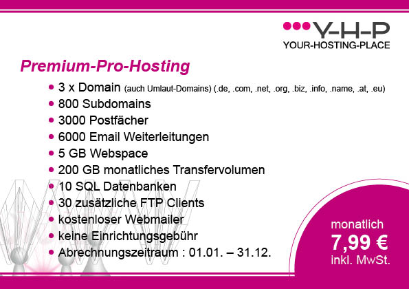 Webhosting - premium-pro-paket - yhp